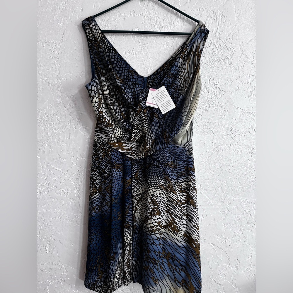 Anne Klein Collection 100% Silk Midi Dress NWT Size 10